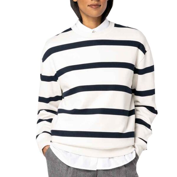 Native Spirit Unisex Striped Crew Neck Sweatshirt Thumbnail