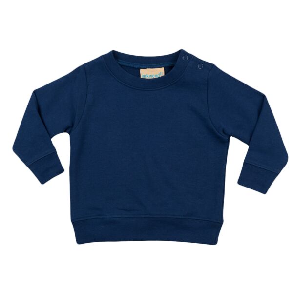 Crew neck sweatshirt with shoulder poppers Thumbnail