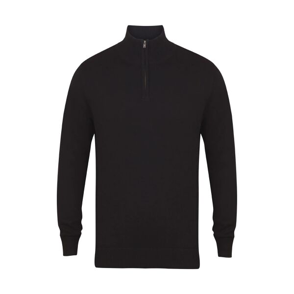 Henbury Zip Neck Sweater Thumbnail