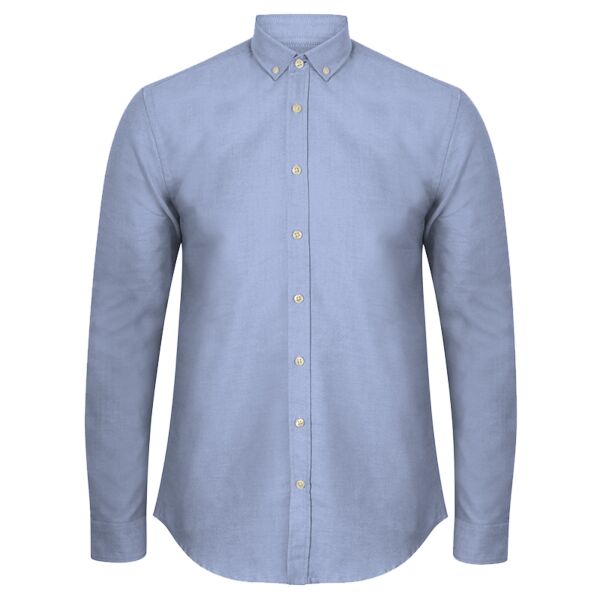 Henbury Modern Long Sleeve Slim Fit Oxford Shirt Thumbnail