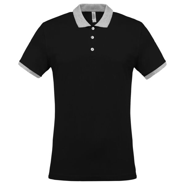 Two-tone piqué polo shirt Thumbnail